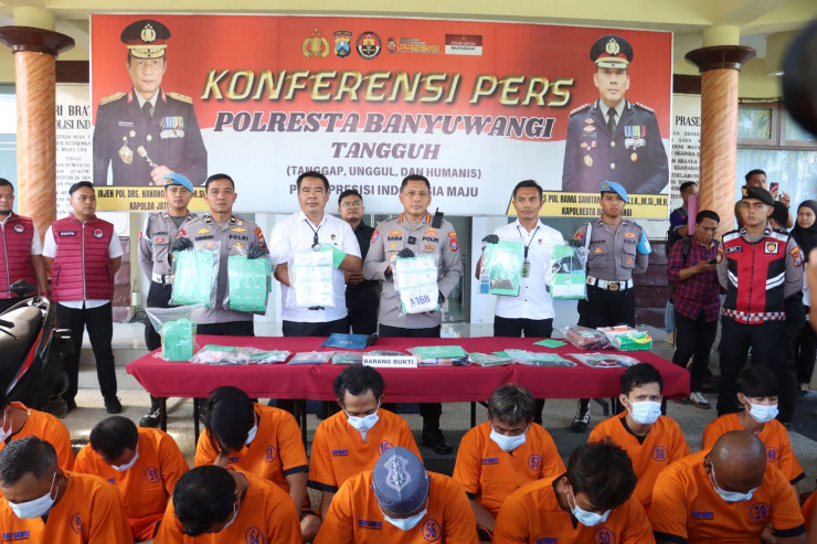 Polresta Banyuwangi Berhasil Ungkap Kasus Narkoba Sita 2 Kilogram Sabu
